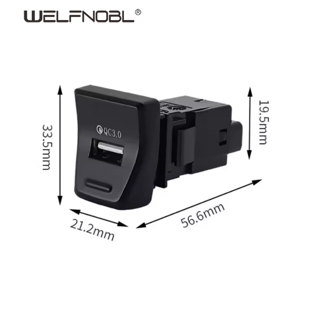 WNS-D15 QC3.0 Interface Socket Fast Car Charger