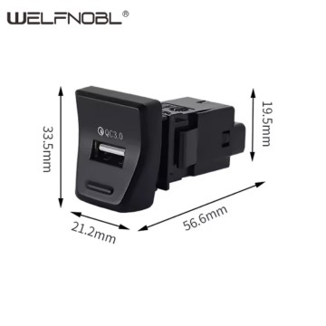 QC3.0 Interface Socket Fast Car Charger