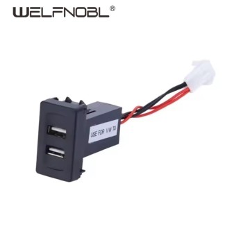 WNS-D011 QC3.0 デュアルUSBソケットカーチャージャー