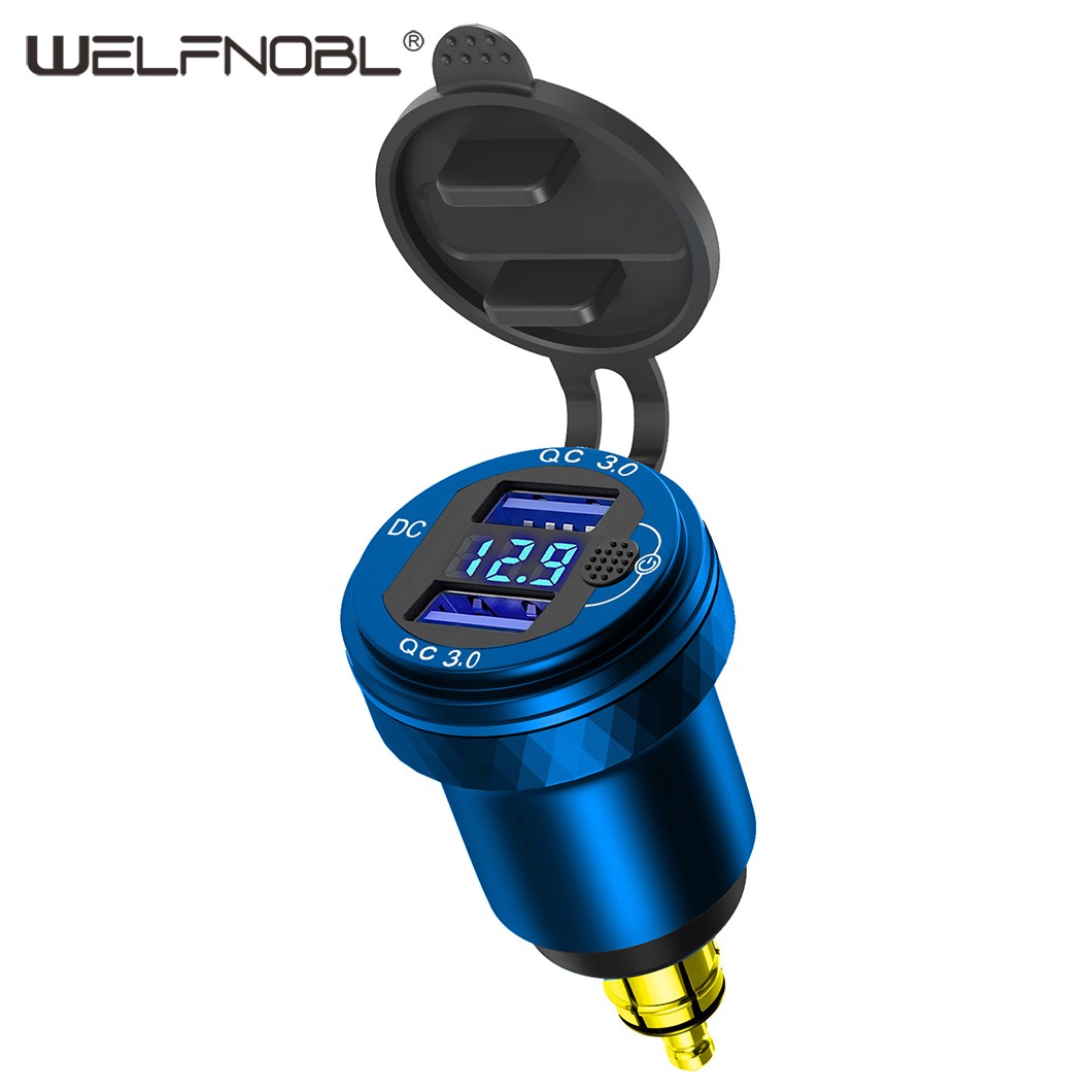 motorcycle Din dual QC3.0 USB -A charger