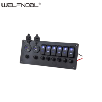 6 Gang 5 Pin ON/Off Toggle Rocker Switch Panel