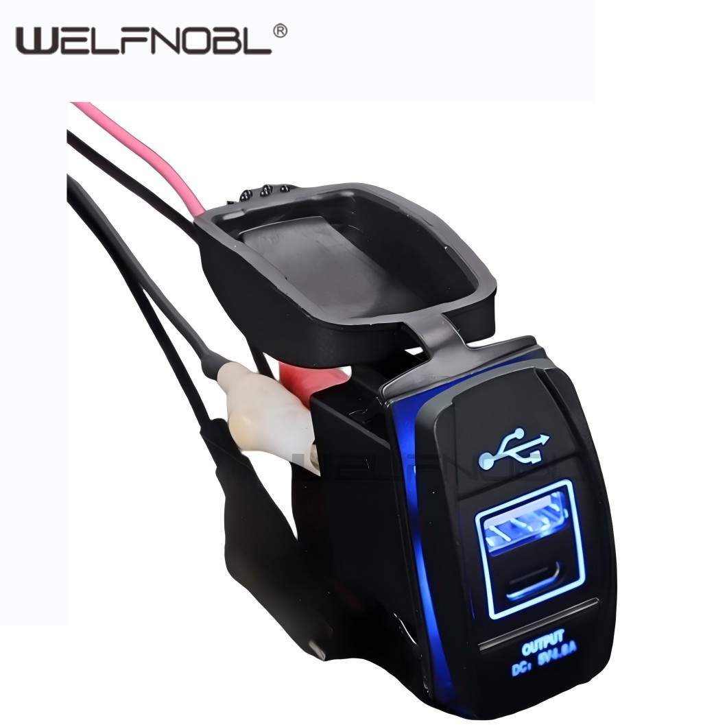Rocker Switch Style USB Charger 4.8A PD Type C USB Charger