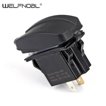 Rocker Switch Style USB Charger 4.8A PD Type C USB Charger