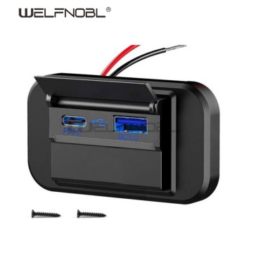 2ポートUSBタイプC車載USB充電器