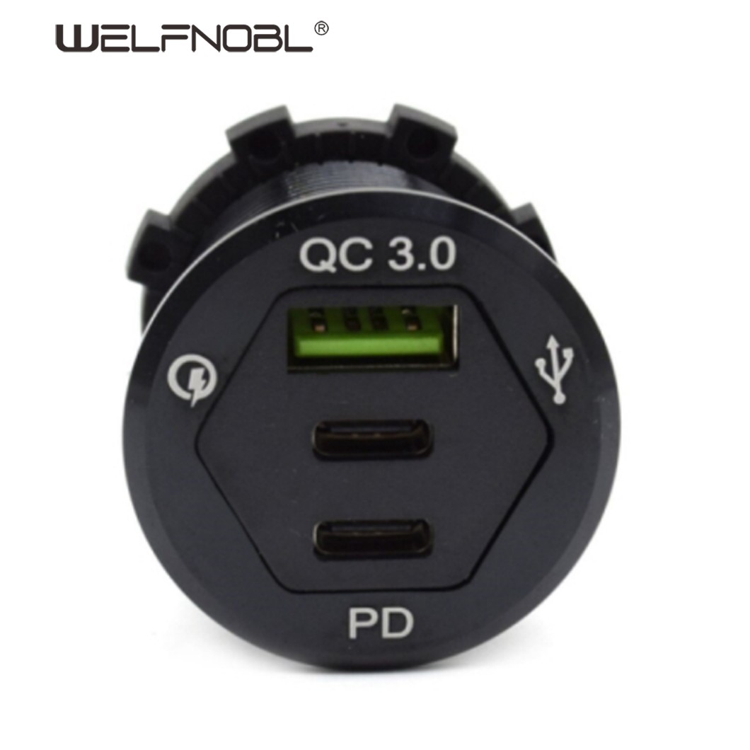 QC3.0 デュアルタイプC PDカーチャージャー