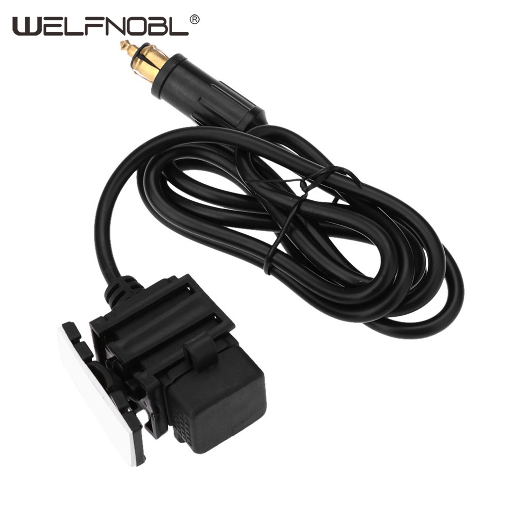 Motorcycle USB Charger - 3.1A Waterproof Dual Port Adapter with Quick Charge