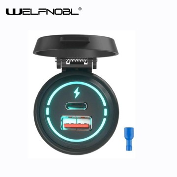Type C USB Car Charger Socket QC 3.0 Quick Charger