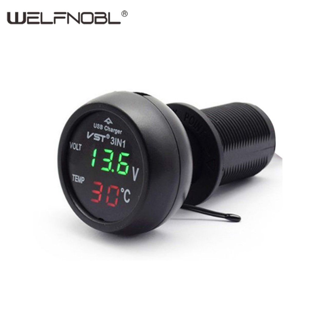 Измерители температуры и напряжения с двойным дисплеем, штекер