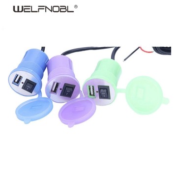 スイッチ付き防水バイク用USB