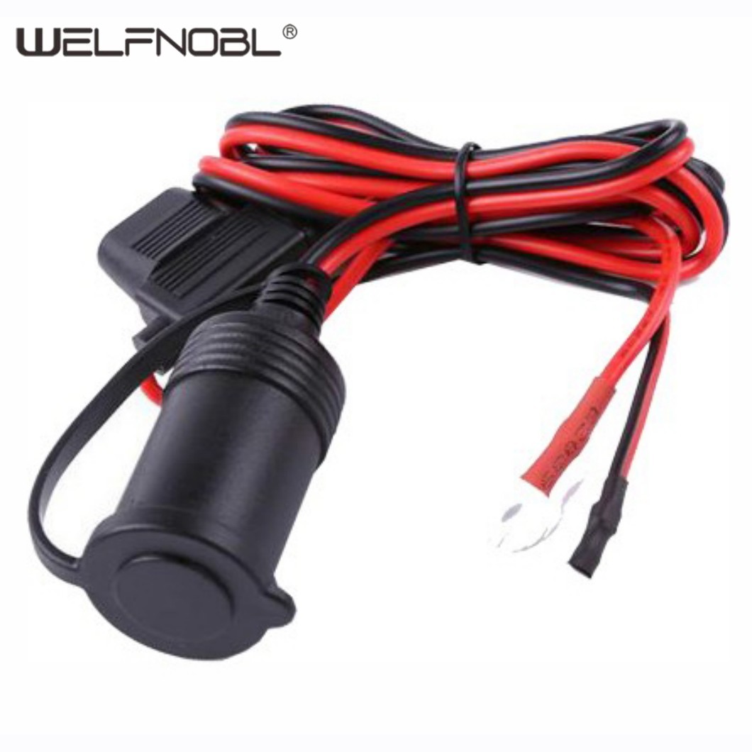 12V/24V Cigarette Lighter Extension Cable - All-Copper Wire, 20A High Power