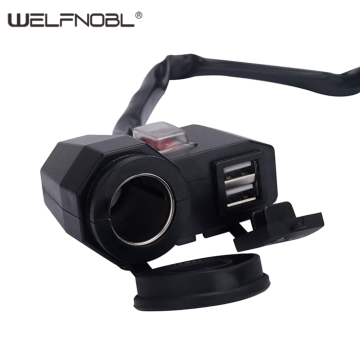 バイク用デュアルUSBポート充電器