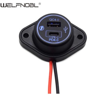 QC4.0 PD&USBソケットダイヤモンドベース（バス用ライン付き）