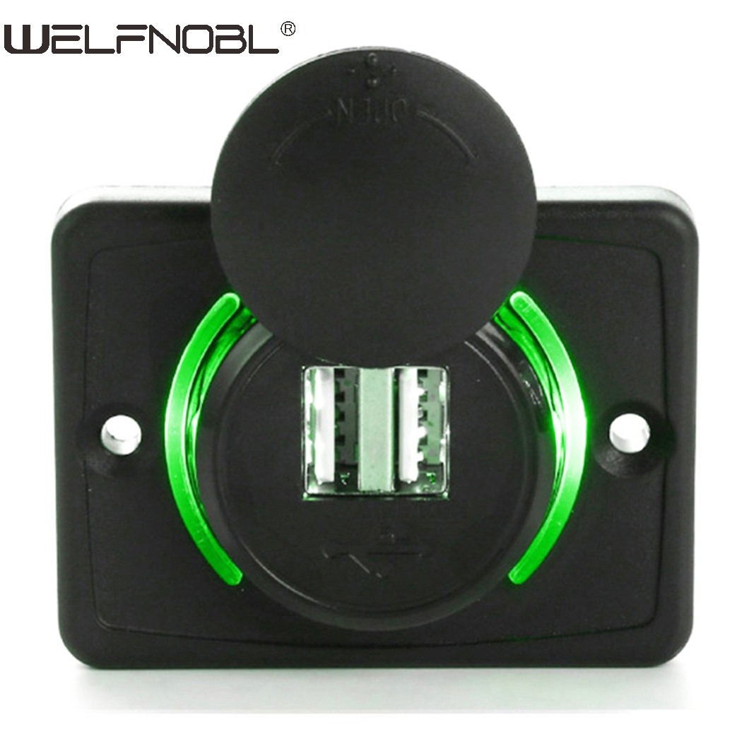 Dual PD QC3.0 USB with Switch for motorcycles