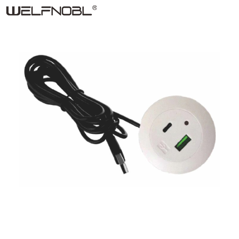 Type-C type-A two socket with dot light and line for sofa