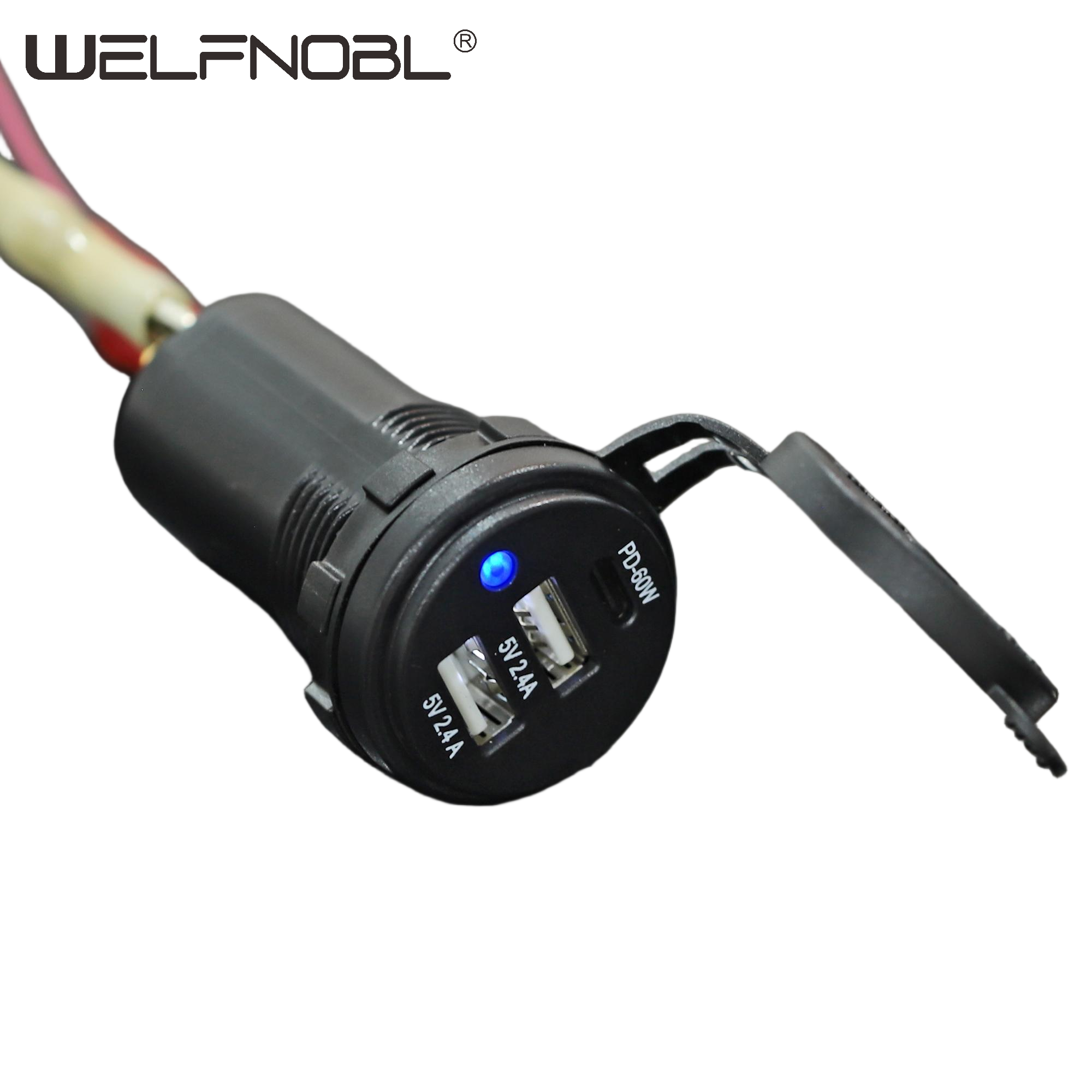 PD 60W Marine USB Socket - Waterproof Dual USB Charger for Boat