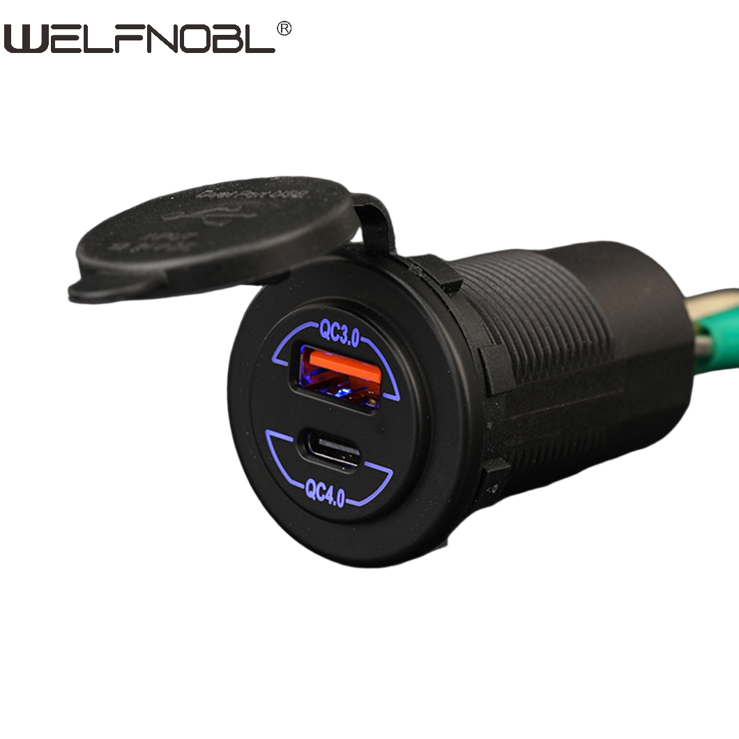 QC3.0&QC4.0 dual quick USB socket for bus