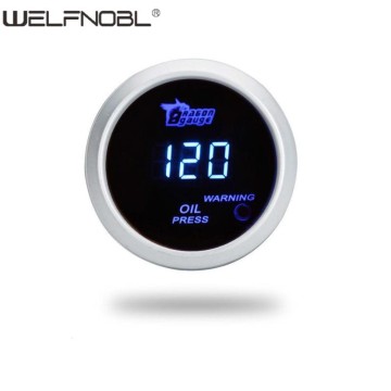 round oil pressure gauge warning detection