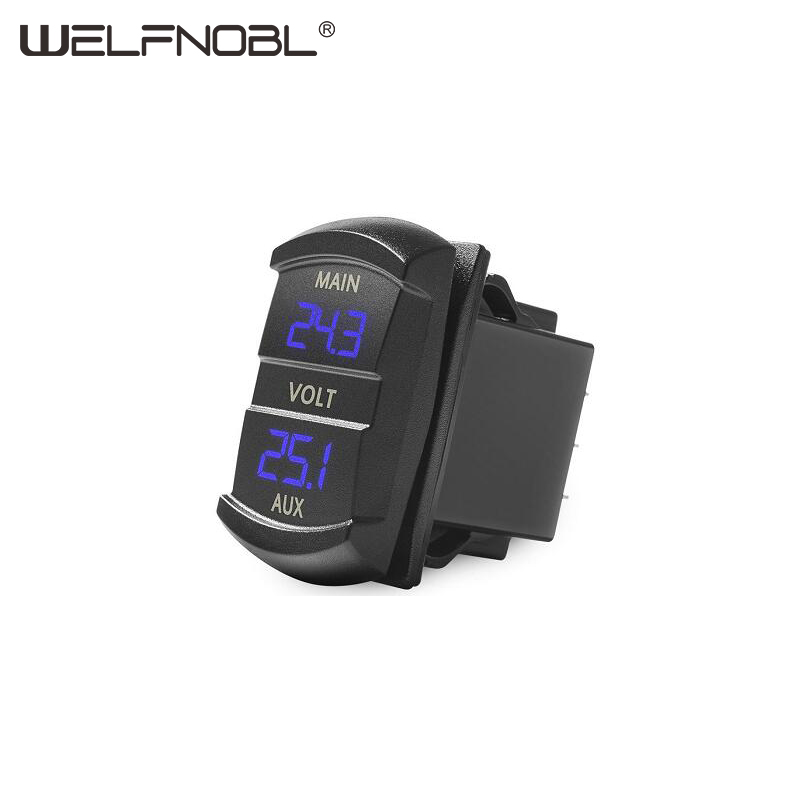 Waterproof Dual Voltage Waterproof LED Panel Digital Voltmeter
