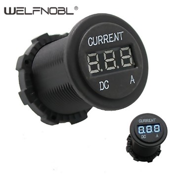 12V/24V Digital Ammeter Power Meter Socket