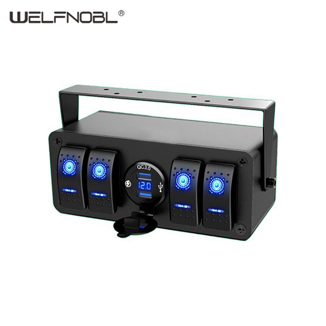 4 gang rocker switch with waterproof box