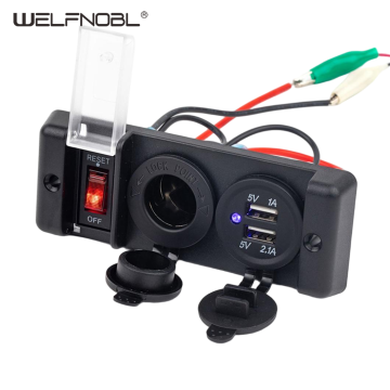 2 IN 1 DC 12V 24V 電源コンセントソケットパネル