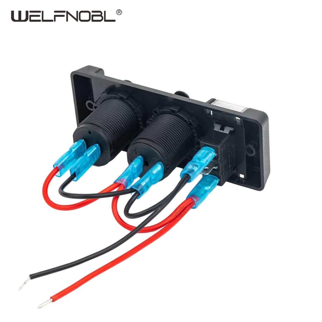 2 IN 1 DC 12V 24V 電源コンセントソケットパネル