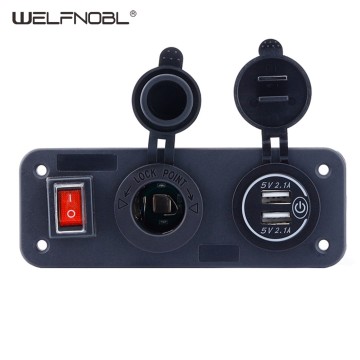 デュアル4.2A USB電源コンセントパネル