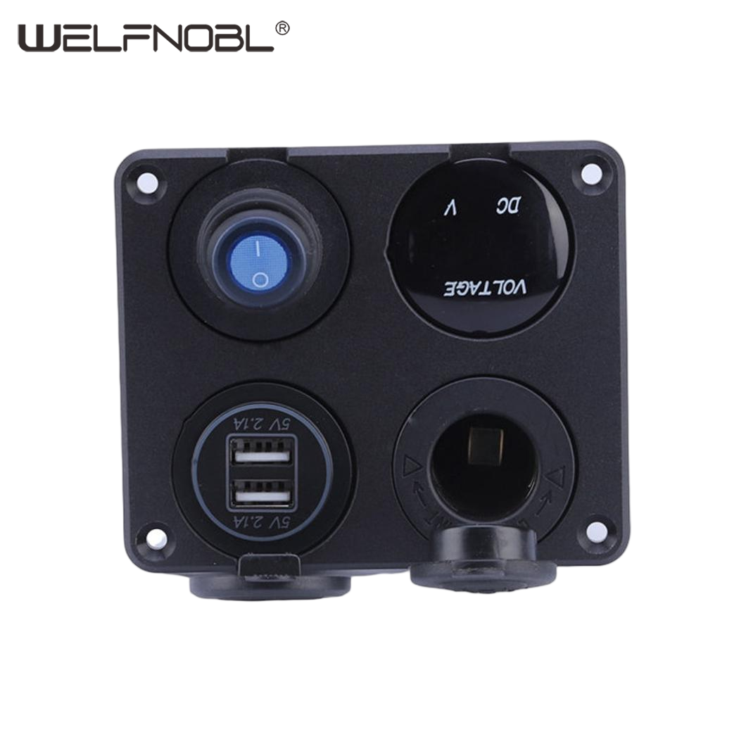 デュアルUSBソケット充電器 12-24Vパネル