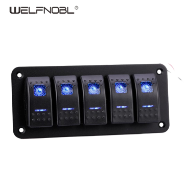 5/6 gang rocker switch panel for marine