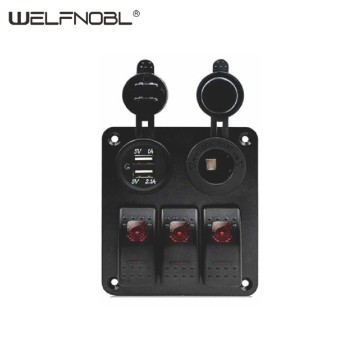 5 gang ship switch charger panel