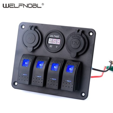 4 Gang Rocker Switch Panel