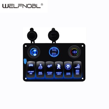 6 Gang Boat Switch Panel