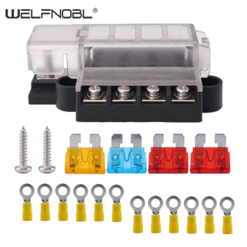 4 Way Fuse Block for 12/24V Marine Truck Vehicle