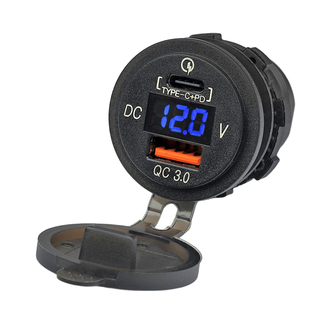 Chargeur de voiture double USB-C 12 V Welfnobl DS018B PD3.0 QC3.0