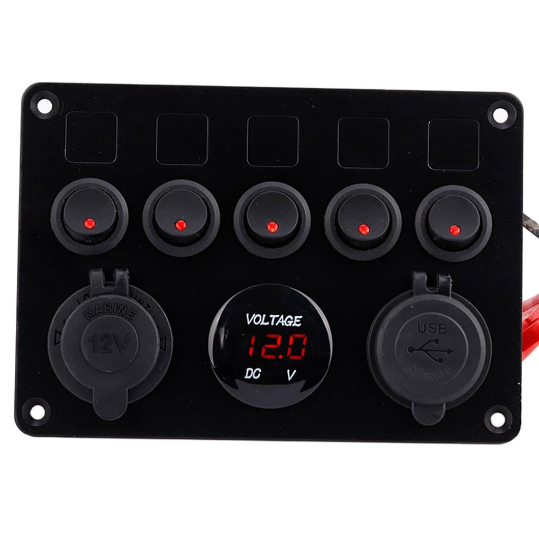 Welfnobl IB-P802 5 Gang Switch Panel with USB Charger