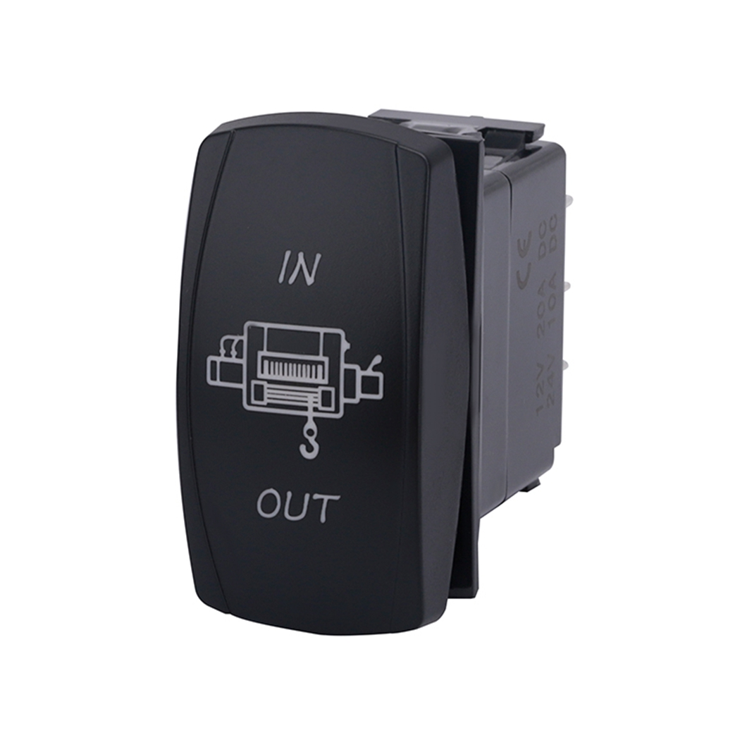 LJ59 Waterproof 7 Pin Winch Switch Momentary (ON)-OFF-(ON) 12V 24V