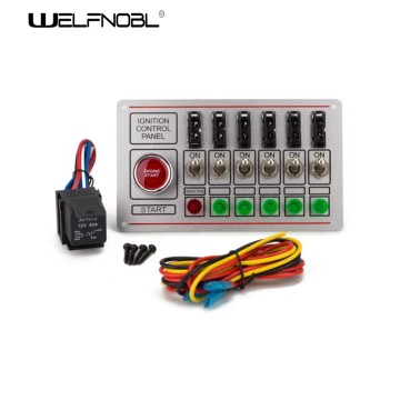 6 gang Car ignition engine start panel