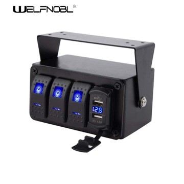 4 Gang box rocker switch panels