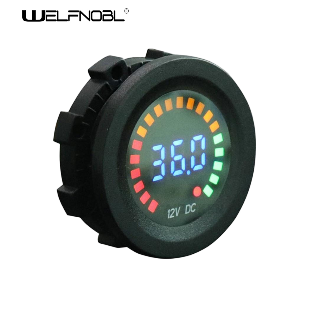 Short Type Colorful LED Digital Display Voltmeter