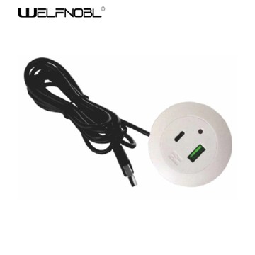 Type-C type-A two socket with dot light and line for sofa