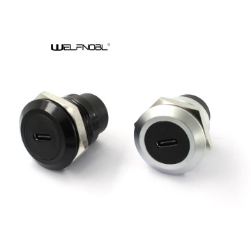 USB C Panel Mount Socket Round Type Data Socket