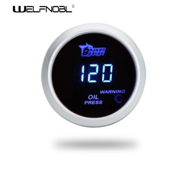 round oil pressure gauge warning detection
