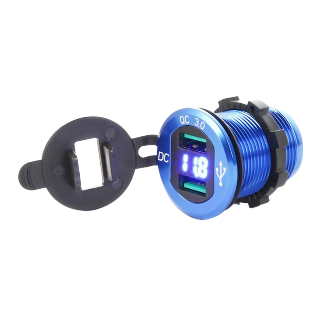 welfnobl Dual QC 3.0 USB Charger with Voltmeter – Two Fast Ports and One Honest Voltage Reading