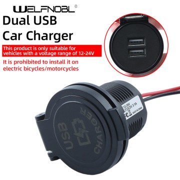 12-24V Outlet Dual USB Car Charger