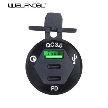 QC3.0 Dual Type C PD car charger