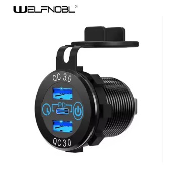 Three QC3.0 USB Charger Socket USB Outlet Fast Charge