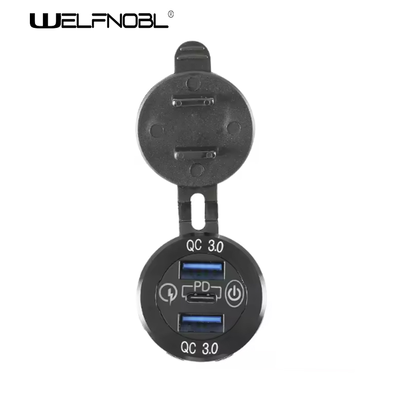 Three QC3.0 USB Charger Socket USB Outlet Fast Charge