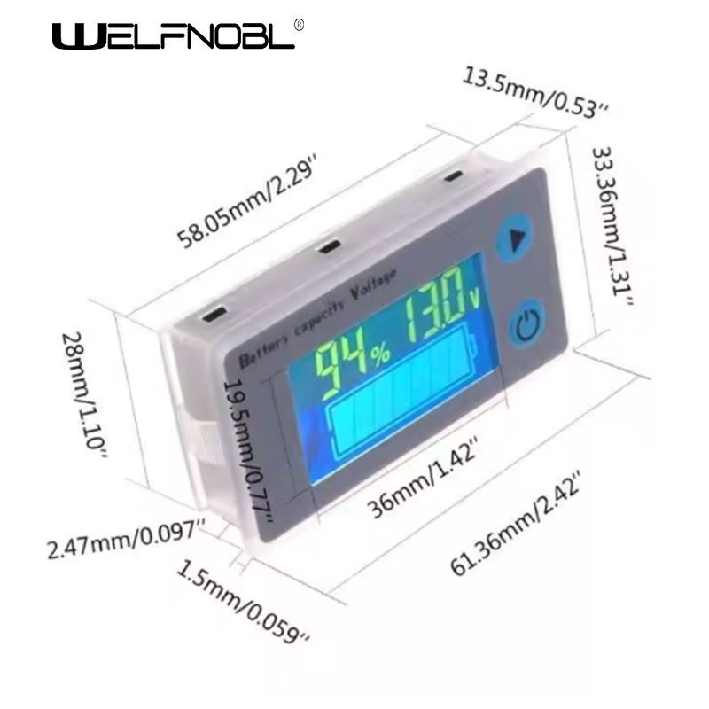 Lithium battery lead acid battery capacity level voltage indicator