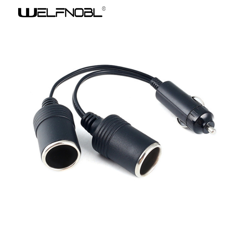 Car Cigarette Lighter 1 Male to 2 Female Splitter Charger