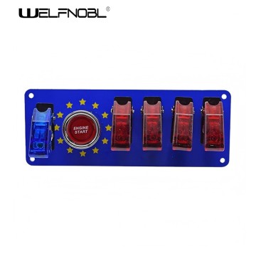 Colorful flag five-position 20A Racing Switch Panel 12V